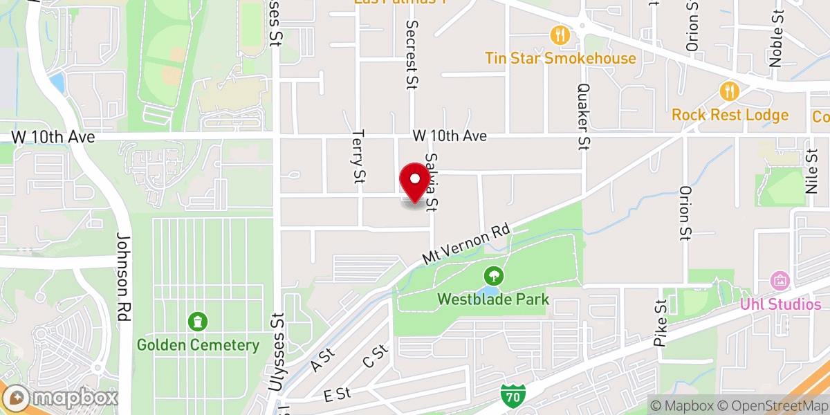 Map showing location of Dwelling Place Ministry and Books located in Golden, CO