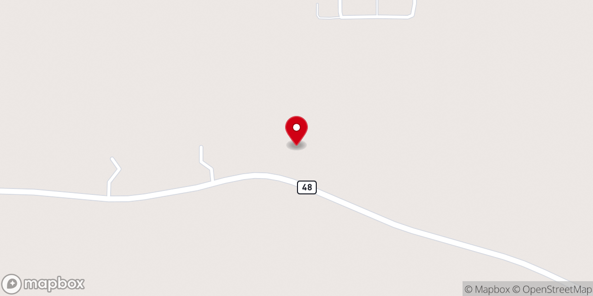 Map showing location of New Home Baptist Church