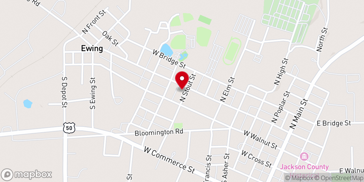 Map showing location of Brownstown Christian Church Early Learning Ministry