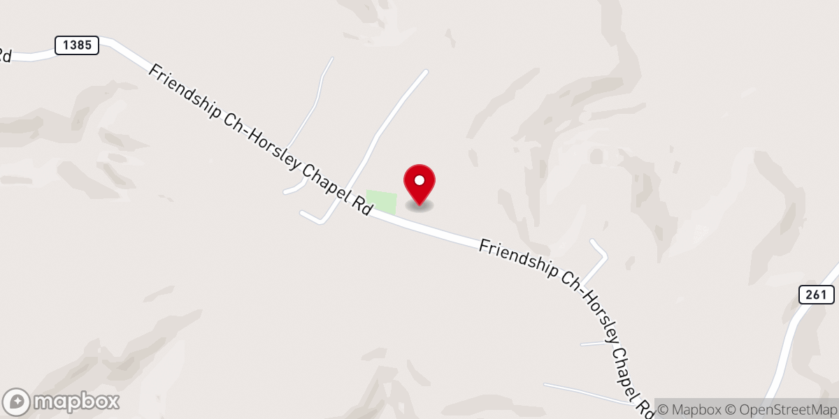 Map showing location of Horsley Chapel