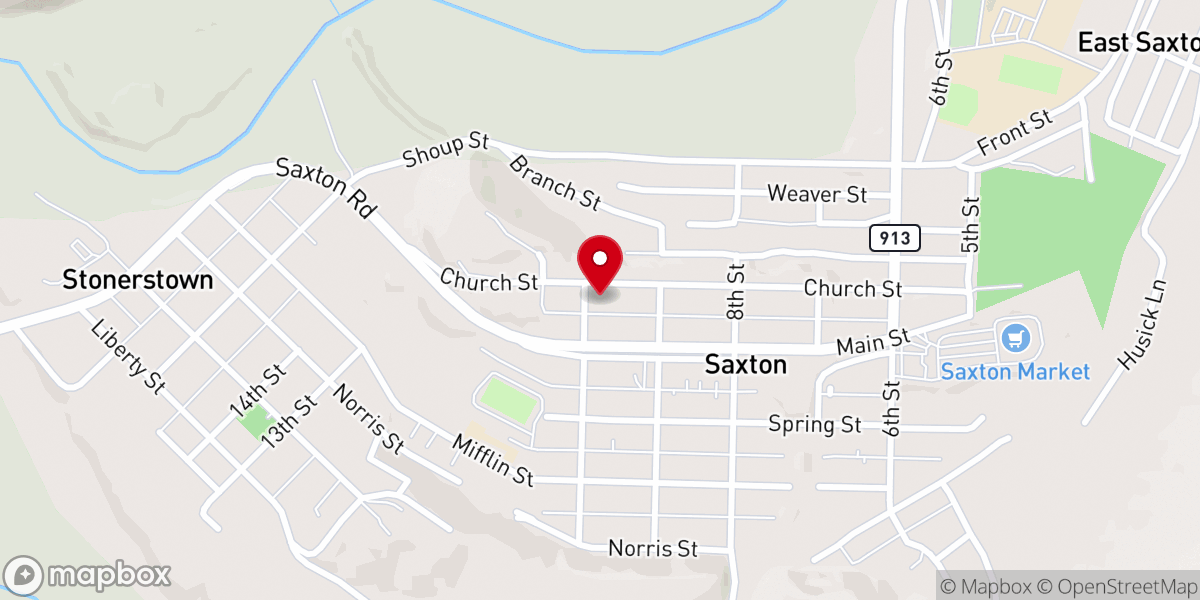 Map showing location of First National Bank ATM