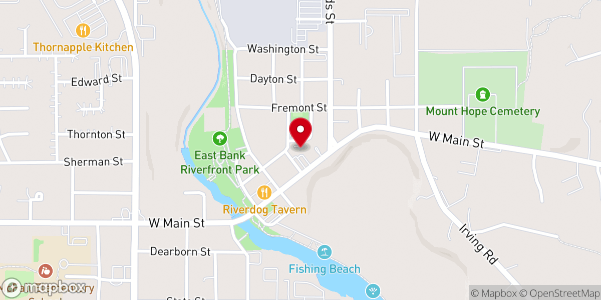 Map showing location of Middleville United Methodist Church