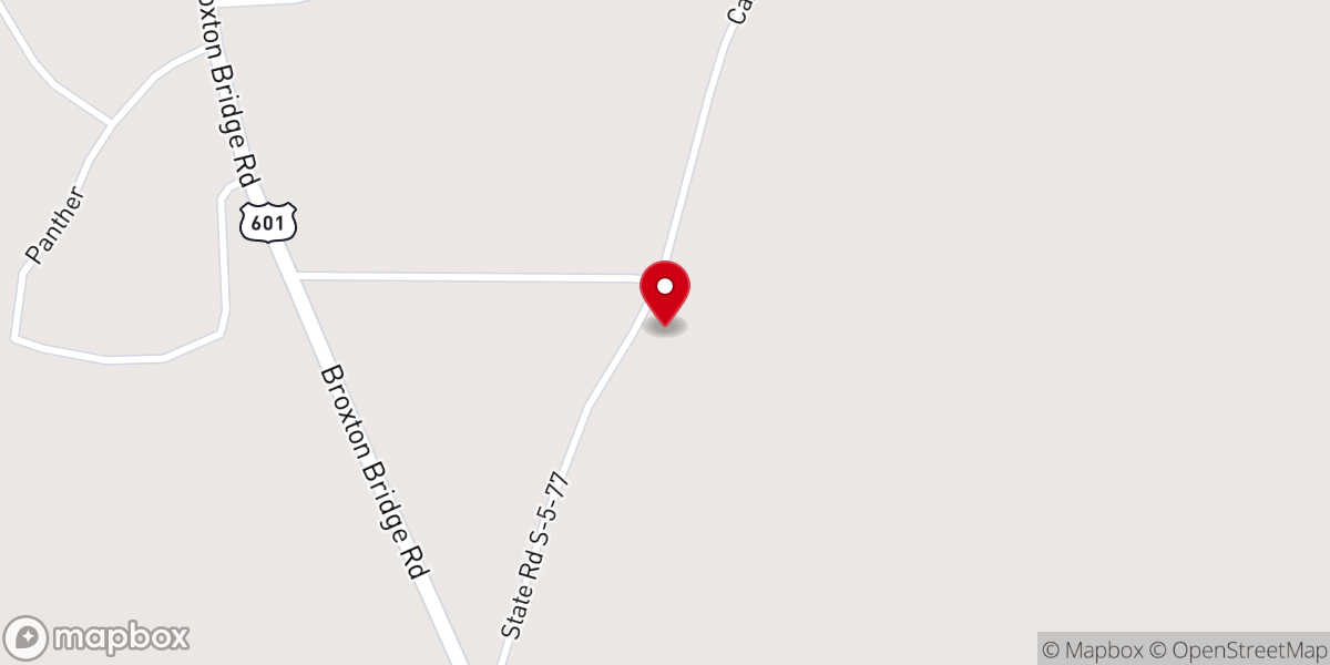 Map showing location of Lemon Swamp Baptist Church