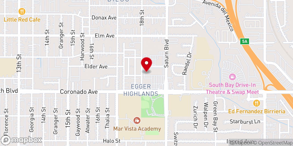 Map showing location of Iglesia Todo Por Ti San Diego