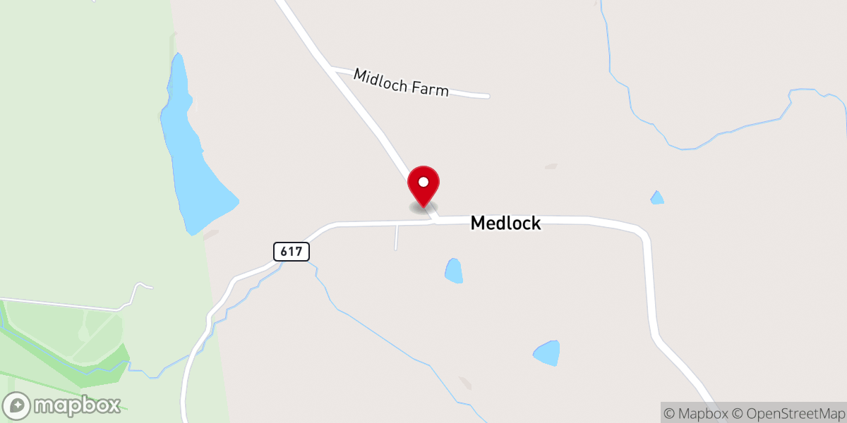 Map showing location of Saint Johns Chapel