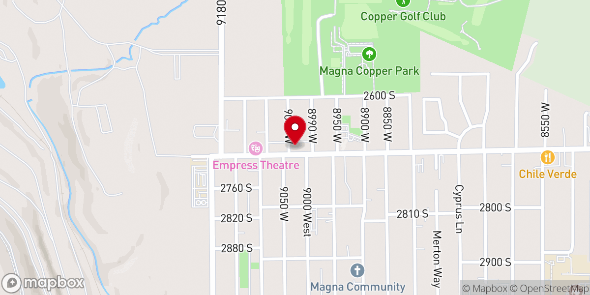 Map showing location of UCCU - Magna Branch
