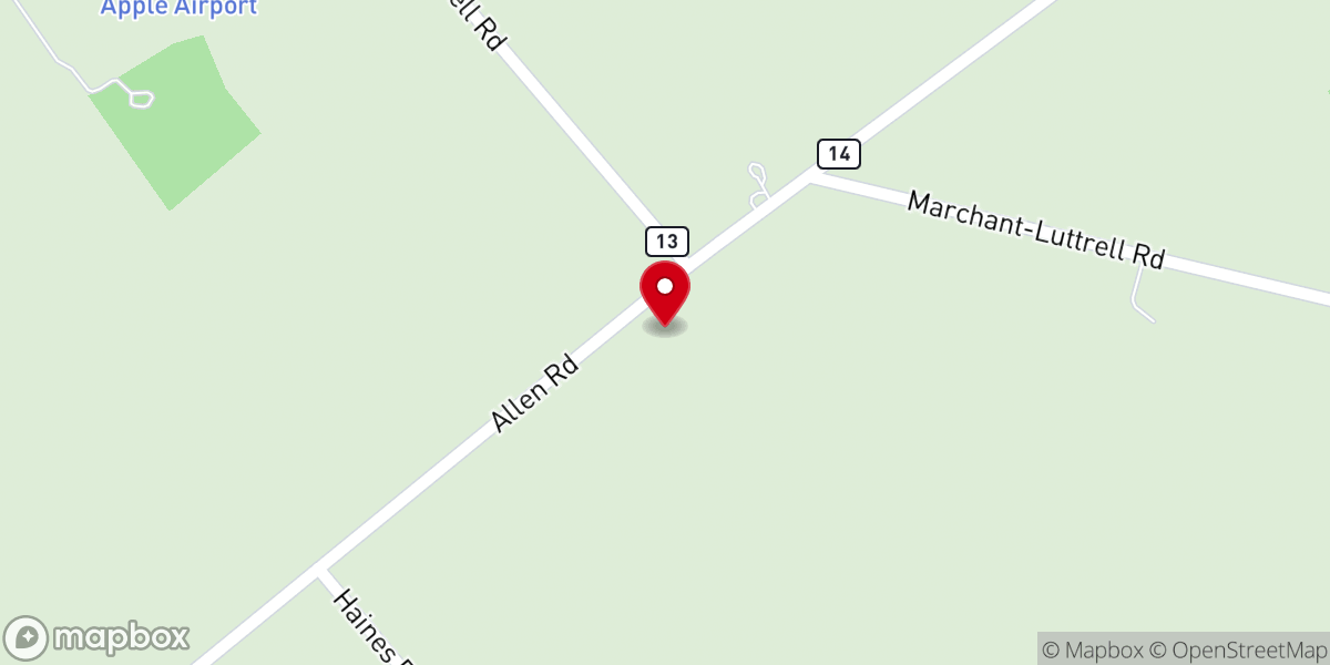 Map showing location of Center United Methodist Church
