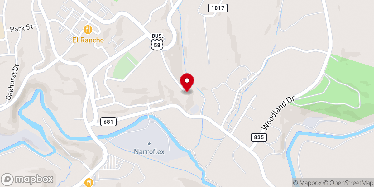 Map showing location of First Christian Church