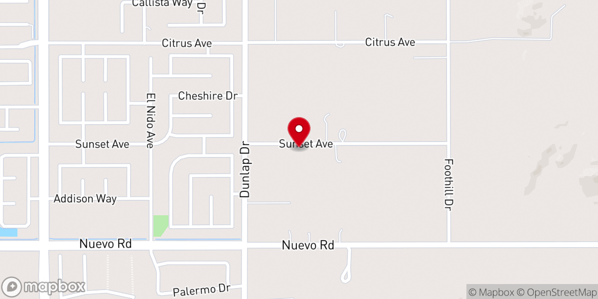 Map showing location of Perris Valley Church of Christ
