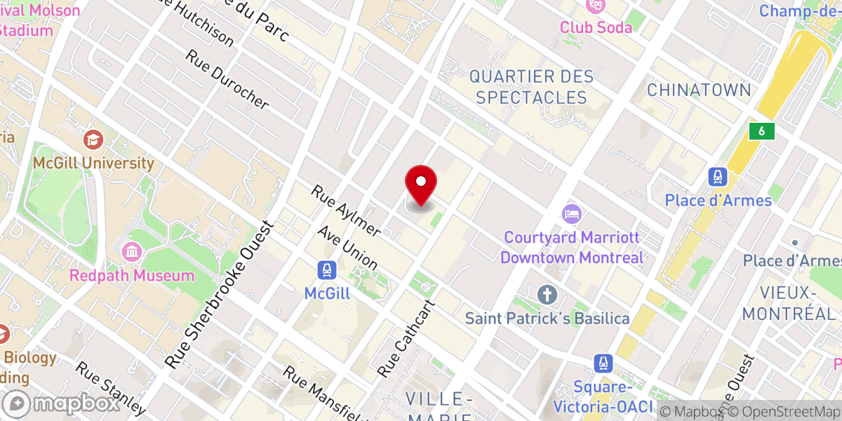 Map showing location of St. James United Church