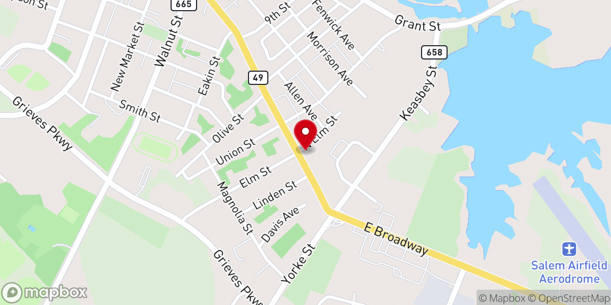 Map showing location of Mt Hope United Methodist Church