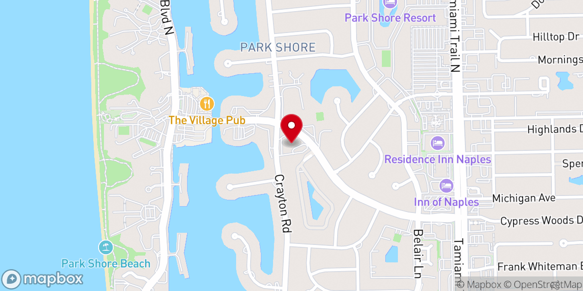 Map showing location of St. John's Episcopal Church