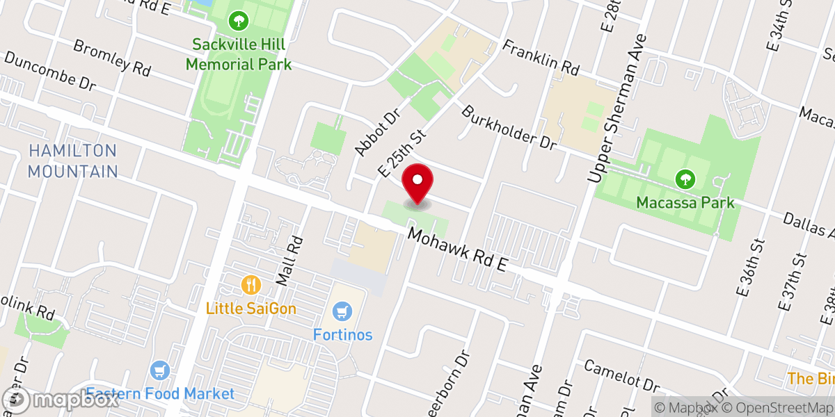 Map showing location of Burkholder United Church
