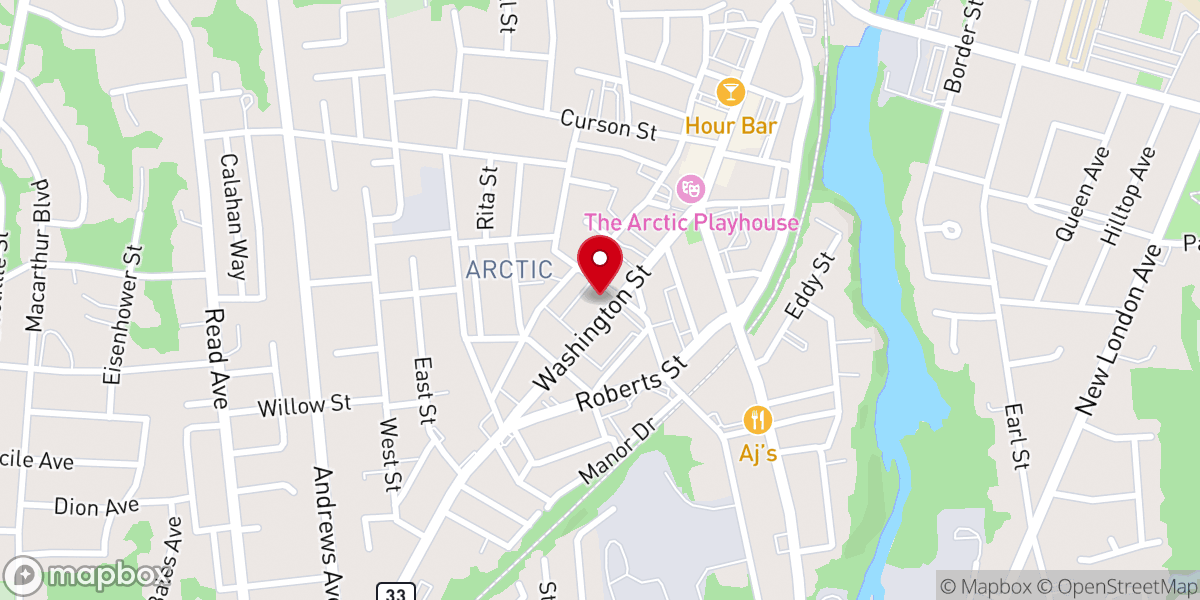 Map showing location of Grace Family Church of Rhode Island