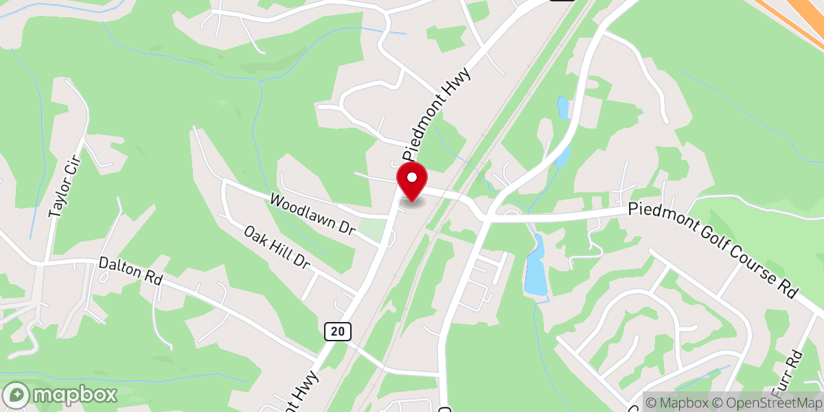 Map showing location of Grove Station Baptist Church