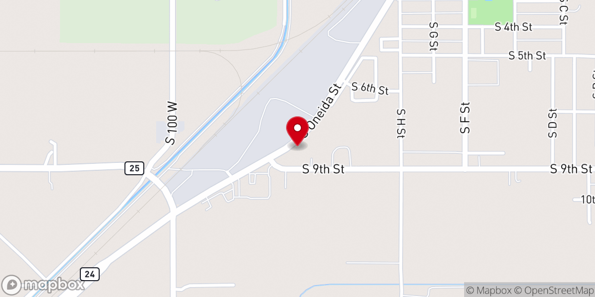 Map showing location of Praise Chapel Open Bible