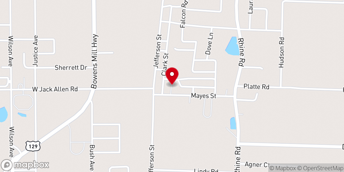 Map showing location of Cross Pointe Baptist Church