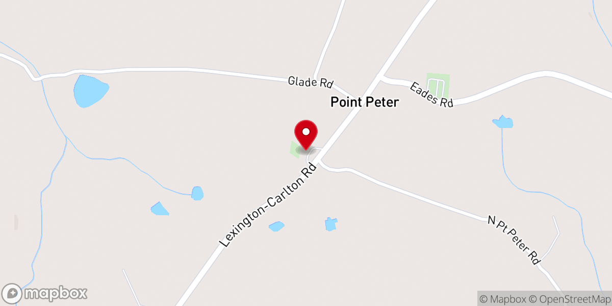 Map showing location of Glade United Methodist Church