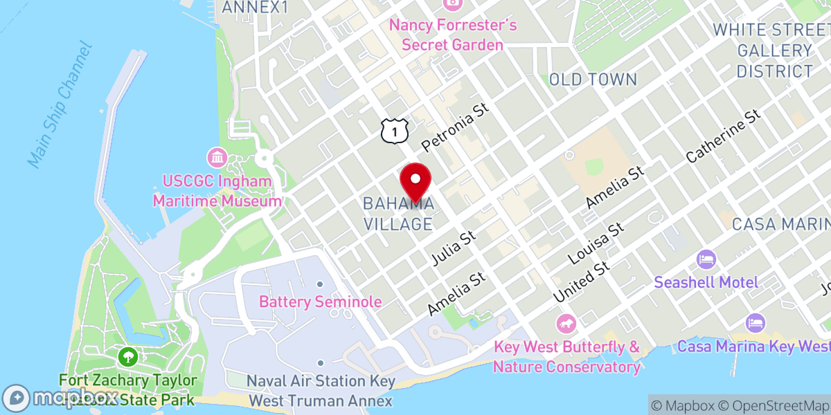 Map showing location of Missionary Baptist Church of Saint James
