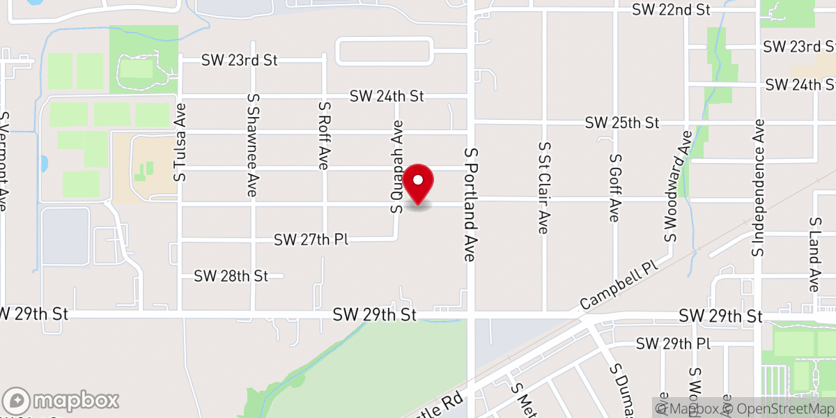 Map showing location of Carey Heights Baptist Church