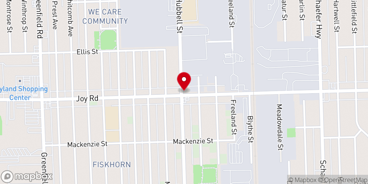 Map showing location of New Visions Missionary Baptist Church