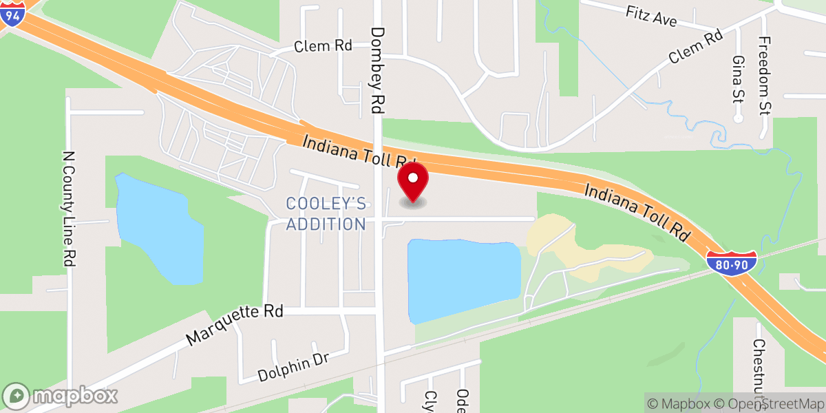 Map showing location of Lake View Baptist Church