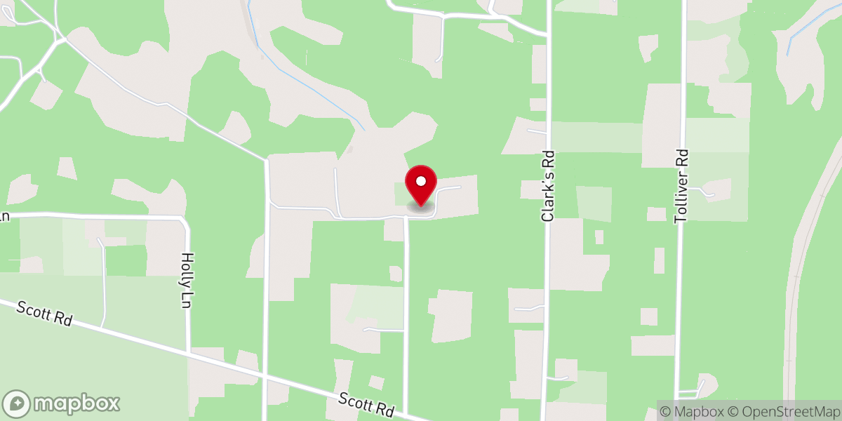 Map showing location of Sandy Mountain Church