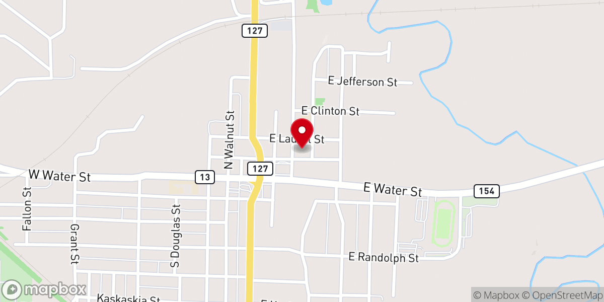 Map showing location of St. Paul United Church of Christ