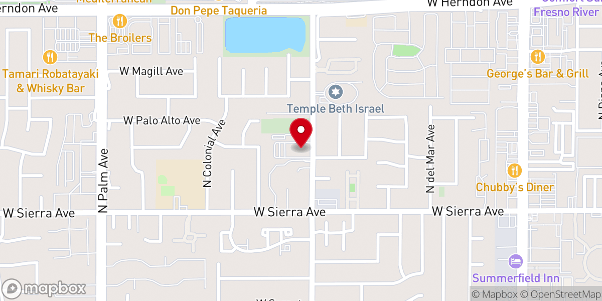 Map showing location of 후레스노 한인장로교회 Korean Presbyterian Church