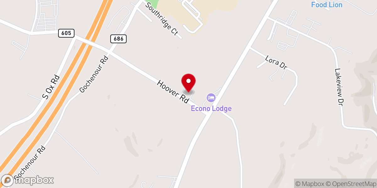 Map showing location of Grace Baptist Church