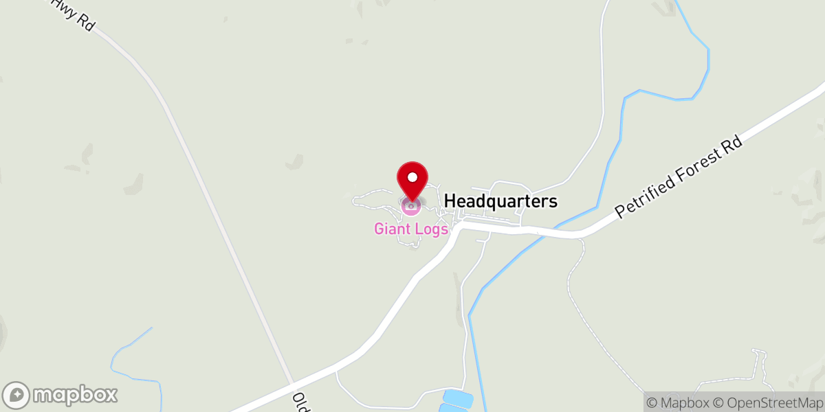 Map showing location of Giant Logs Trail