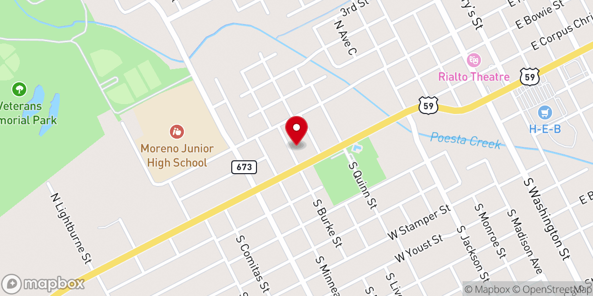 Map showing location of Bethlehem Baptist Church
