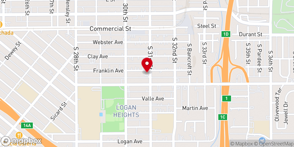 Map showing location of Seventh Day Adventist Church