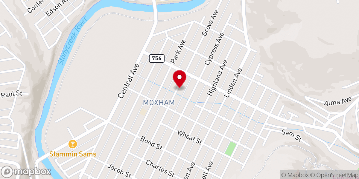Map showing location of Covenant Church of Cambria County