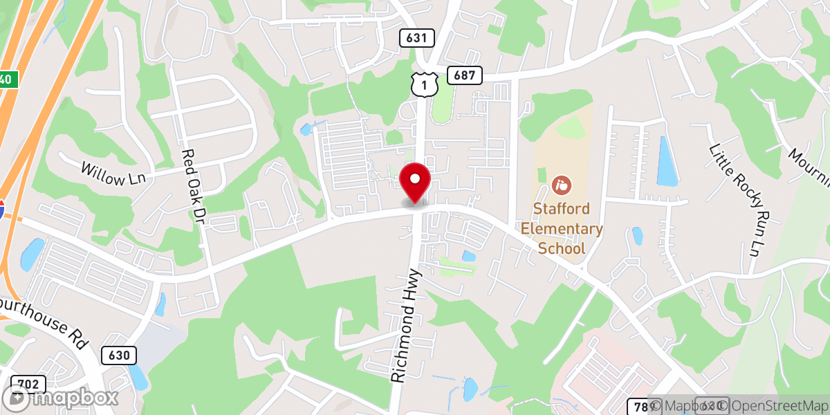 Map showing location of Northern Virginia Church of Christ