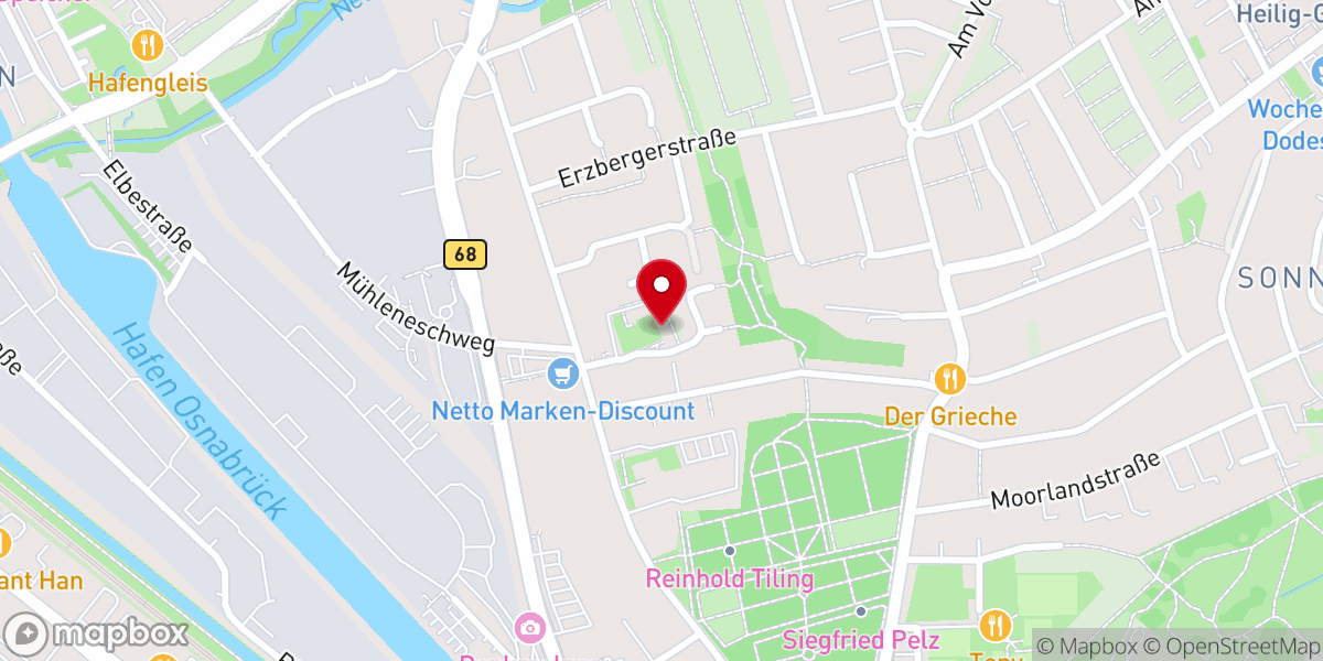 Map showing location of Wärmestube im Franziskanerkloster