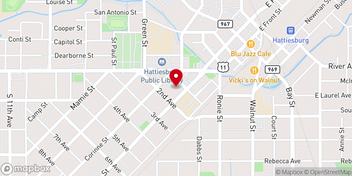 Map showing location of Trinity Episcopal Church