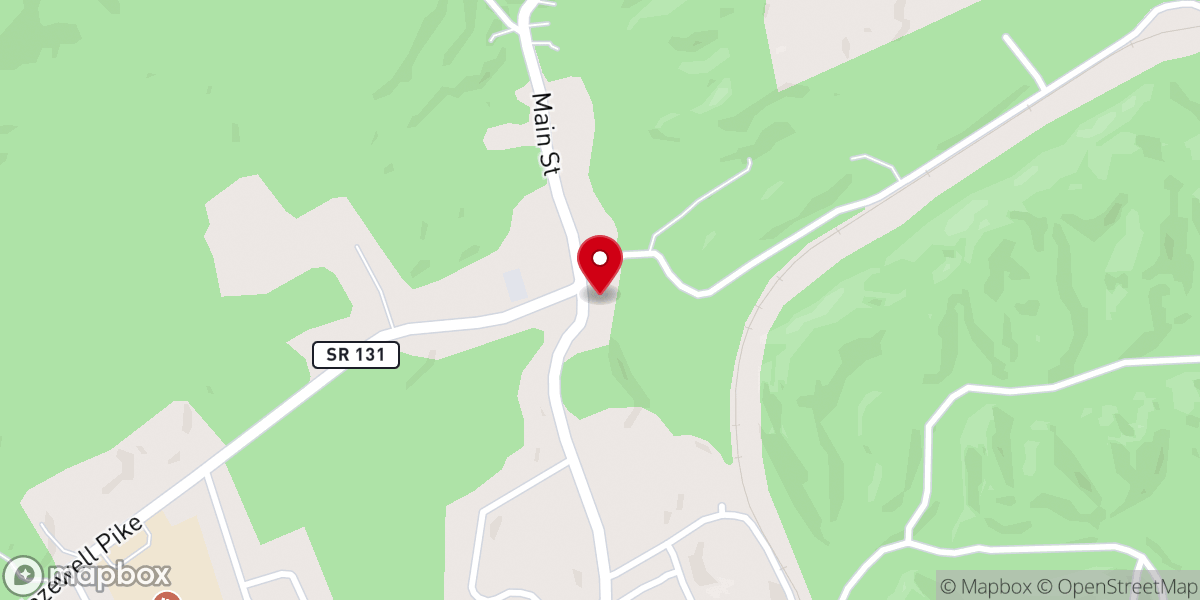 Map showing location of Cedar Ford Baptist Church