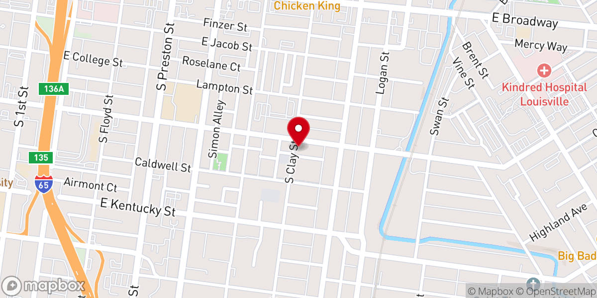 Map showing location of Grace Hope Presbyterian Church