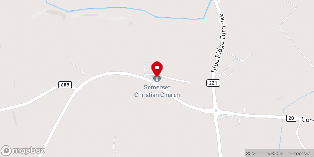 Map showing location of Somerset Christian Church