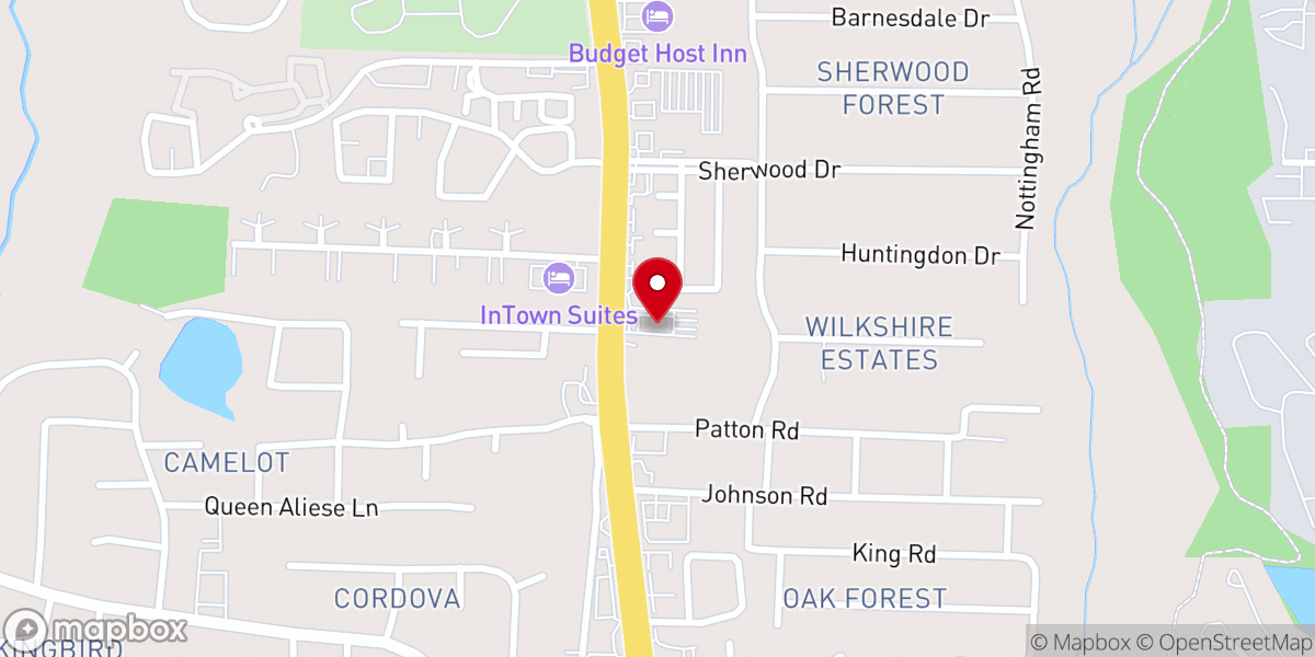 Map showing location of Tabernacle of Praise Church International