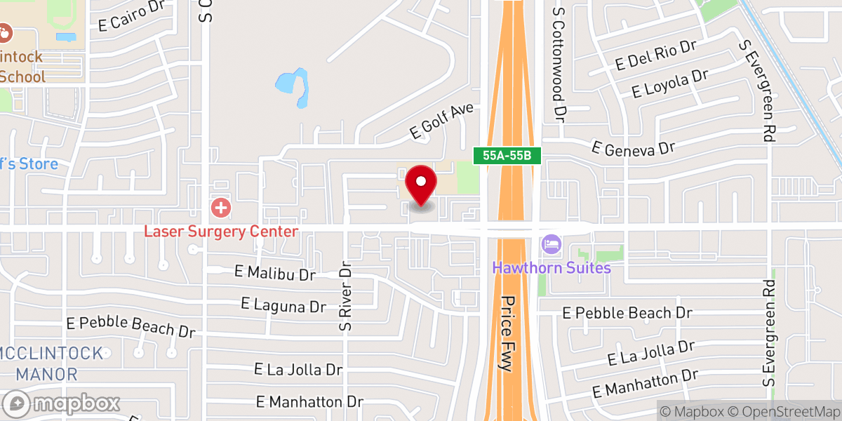 Map showing location of Redemption Tempe
