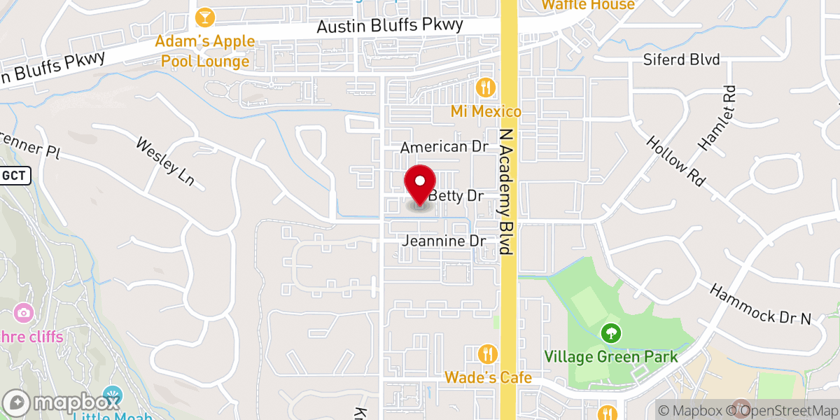 Map showing location of Colorado Springs Chinese Evangelical Church