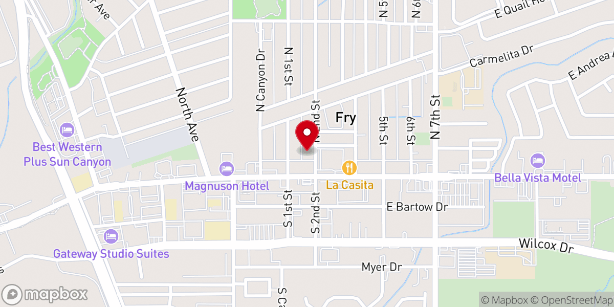 Map showing location of The Potter's House