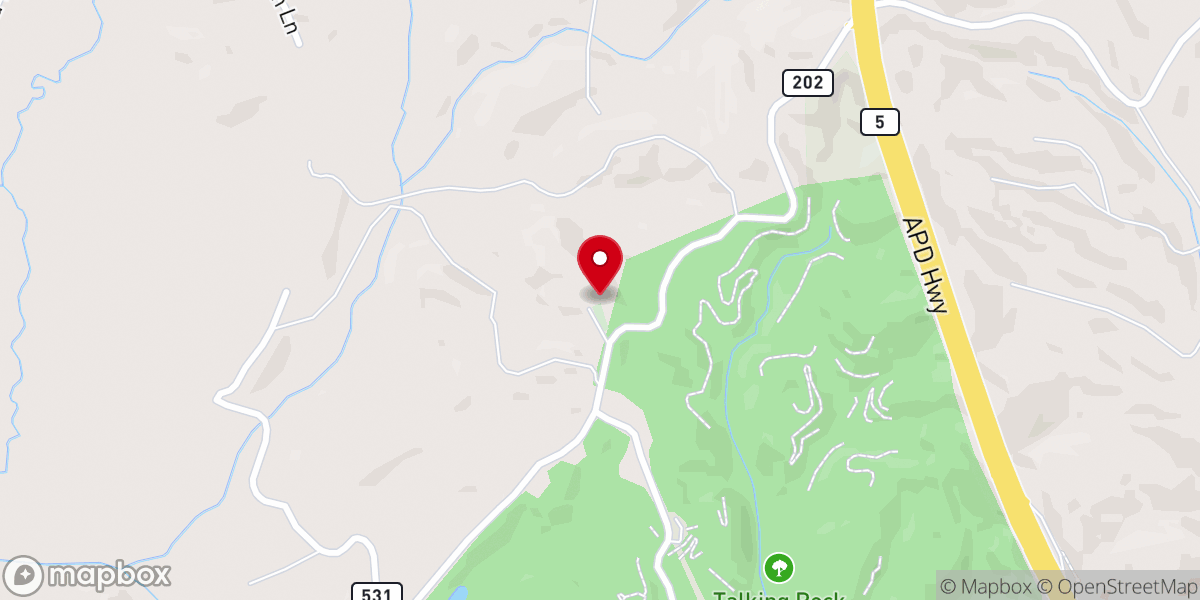 Map showing location of Corinth Church