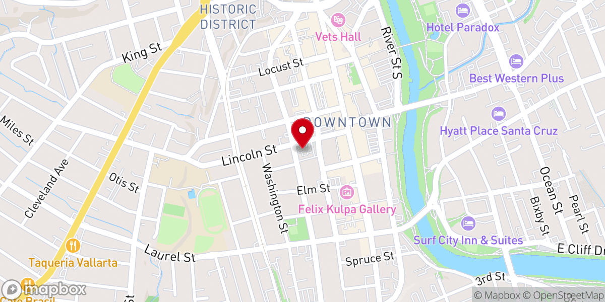 Map showing location of Calvary Episcopal Church
