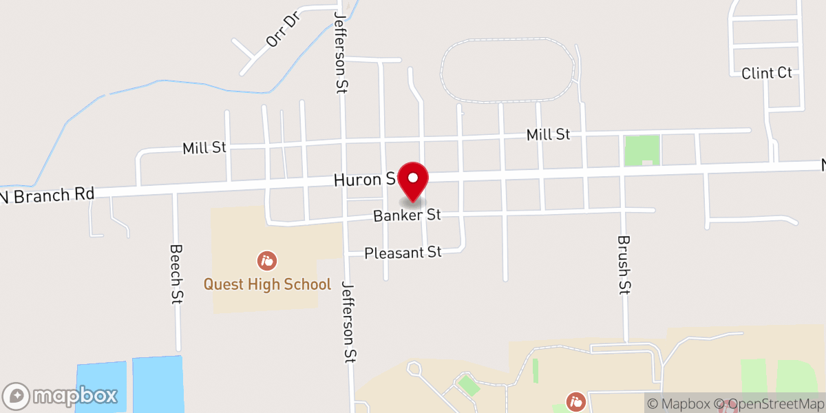 Map showing location of First Baptist Church