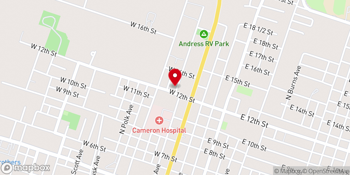 Map showing location of Cornerstone Missionary Baptist Church