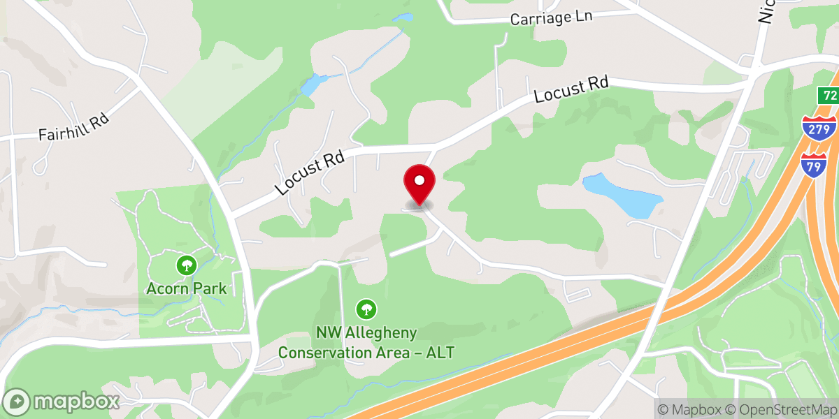 Map showing location of Fairmount Presbyterian Church