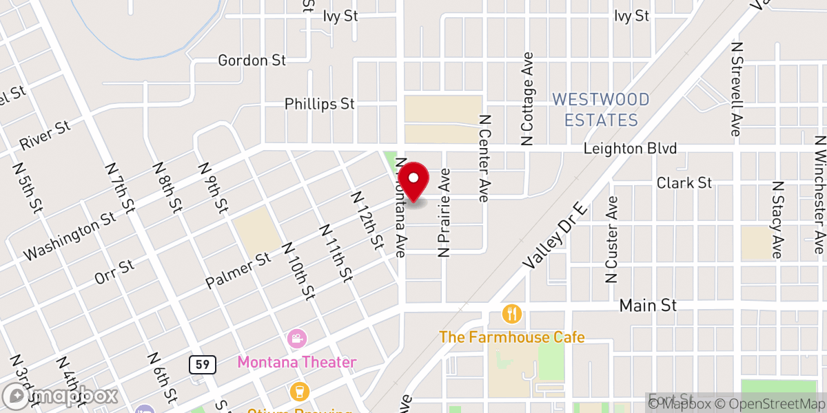 Map showing location of Sacred Heart Catholic Church